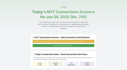 Connections Hint Home Connections Hint Home