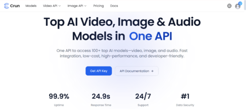 Crun.ai API – Unified API for Multi-Model AI Content Generation Crun.ai API – Unified API for Multi-Model AI Content Generation